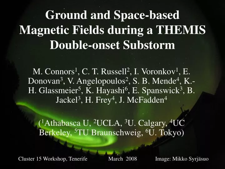 ground and space based magnetic fields during a themis double onset substorm