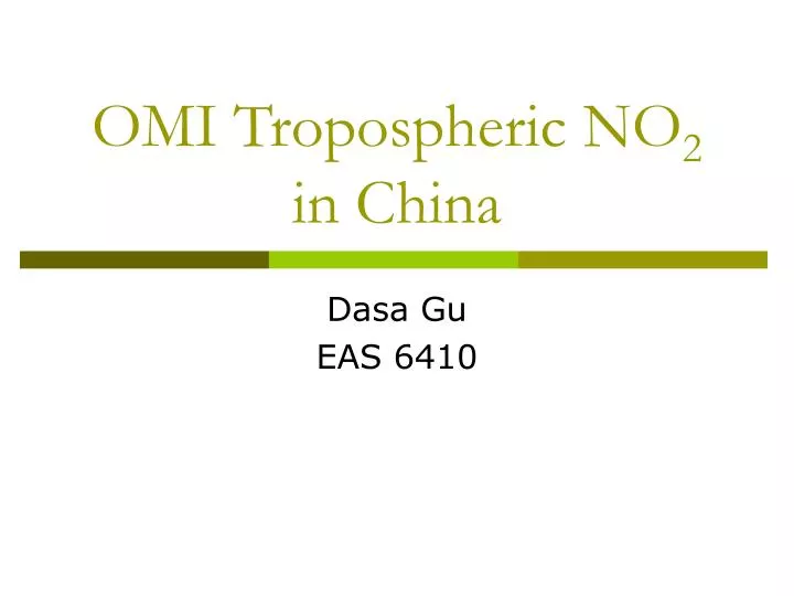 omi tropospheric no 2 in china