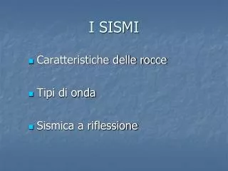 i sismi