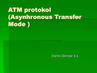 atm protokol asynhronous transfer mode