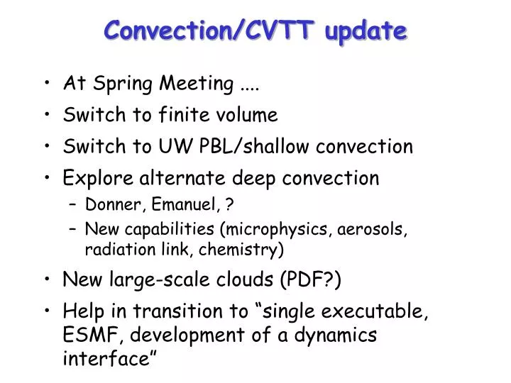 convection cvtt update