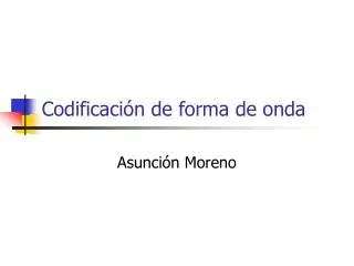 codificaci n de forma de onda