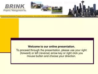 Welcome to our online presentation.
