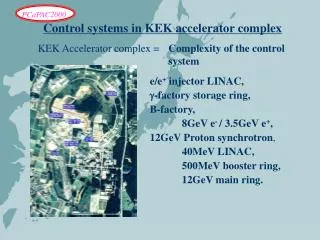 Control systems in KEK accelerator complex