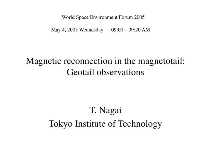 magnetic reconnection in the magnetotail geotail observations