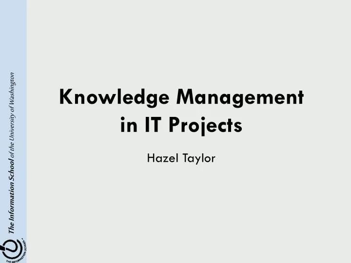 knowledge management in it projects
