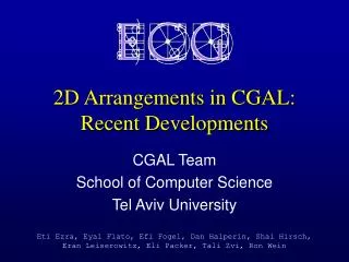 2D Arrangements in CGAL: Recent Developments