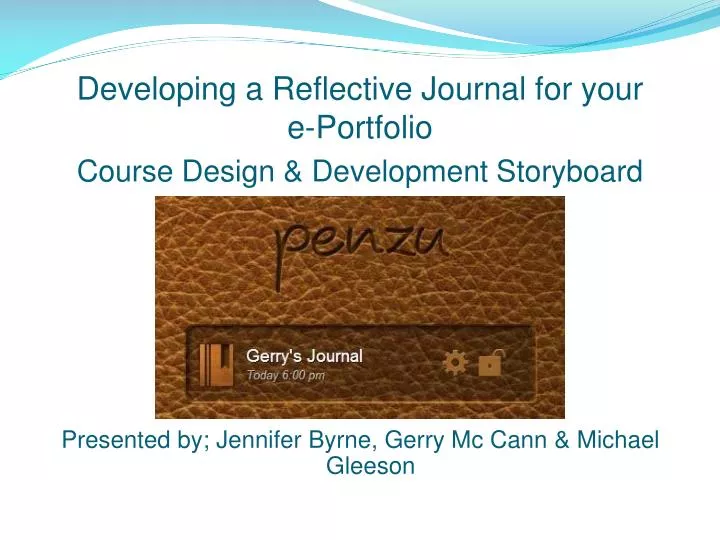 developing a reflective journal for your e portfolio