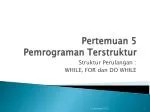 Pertemuan 5 Pemrograman Terstruktur - slide 1