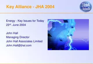 Key Alliance - JHA 2004