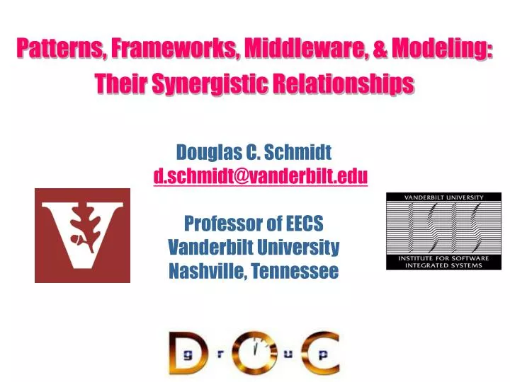 patterns frameworks middleware modeling their synergistic relationships