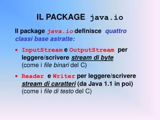 il package java io