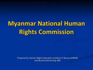 Myanmar National Human Rights Commission