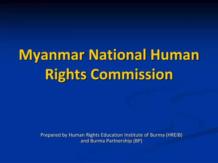 myanmar national human rights commission