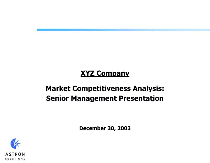 xyz company market competitiveness analysis