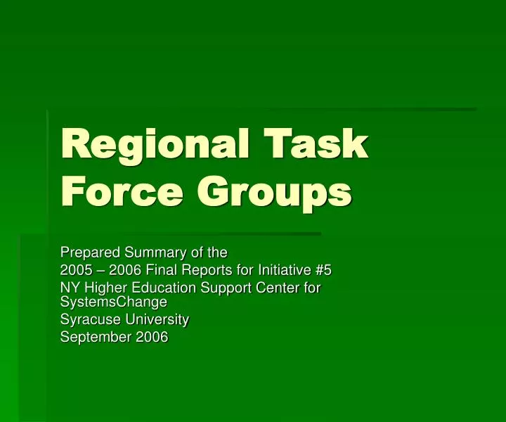 regional task force groups