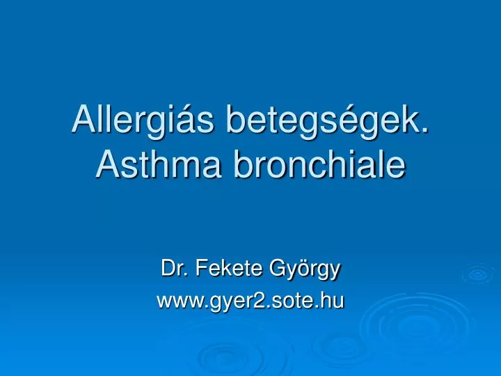 allergi s betegs gek asthma bronchiale