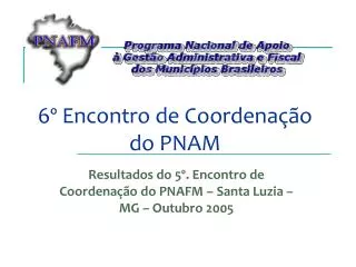 6 encontro de coordena o do pnam