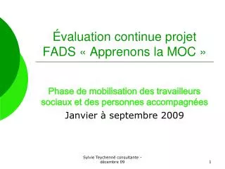 valuation continue projet fads apprenons la moc