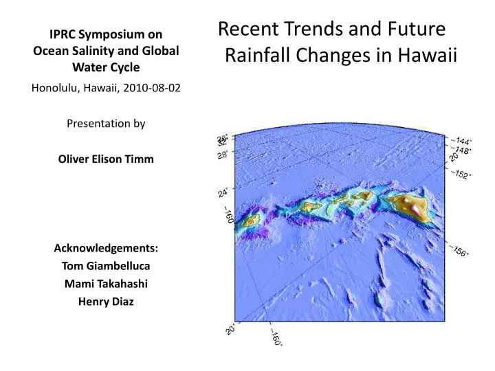 iprc symposium on ocean salinity and global water cycle
