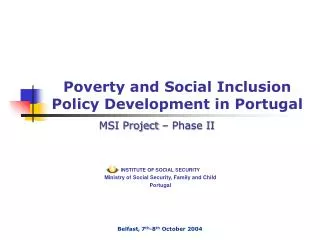 Poverty and Social Inclusion Policy Development in Portugal