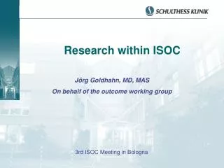 Research within ISOC