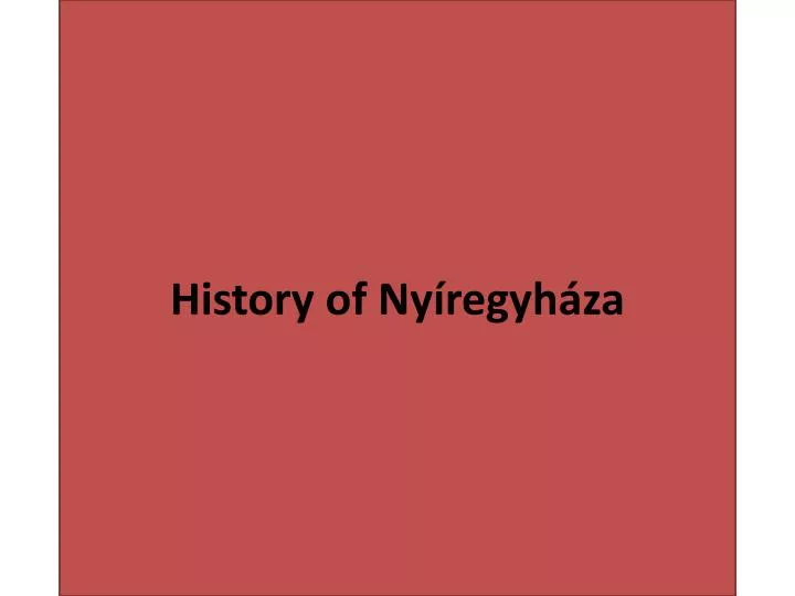 history of ny regyh za
