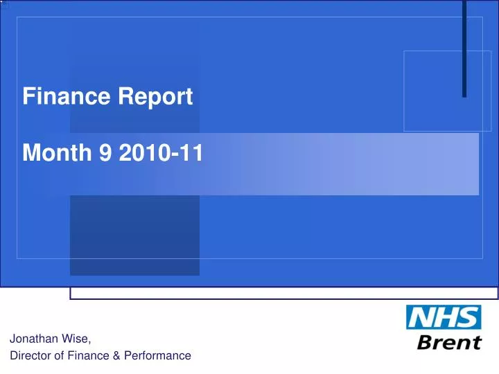 finance report month 9 2010 11