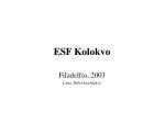 ESF Kolokvo - slide 1
