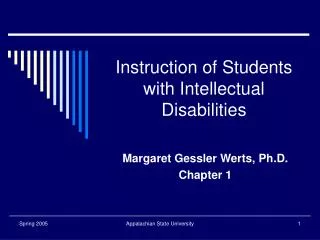 instruction of students with intellectual disabilities