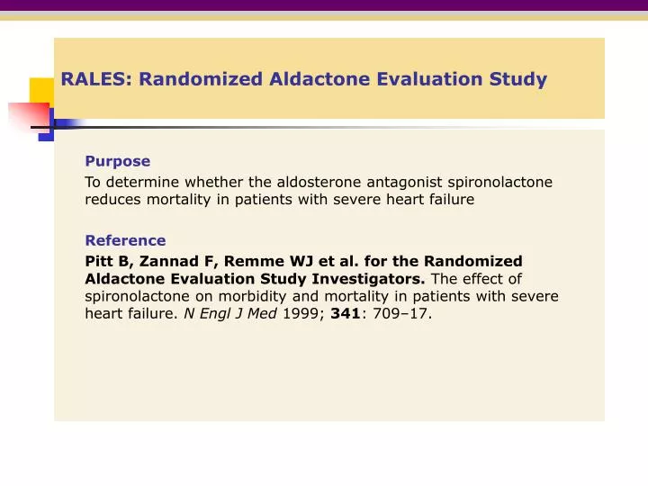 rales randomized aldactone evaluation study
