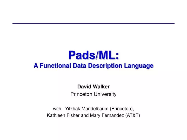 pads ml a functional data description language