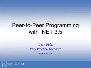 Peer-to-Peer Programming with .NET 3.5