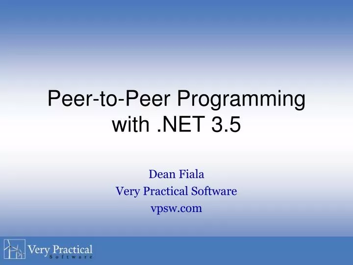 peer to peer programming with net 3 5