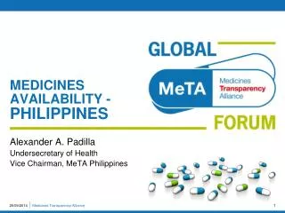 MEDICINES AVAILABILITY - PHILIPPINES