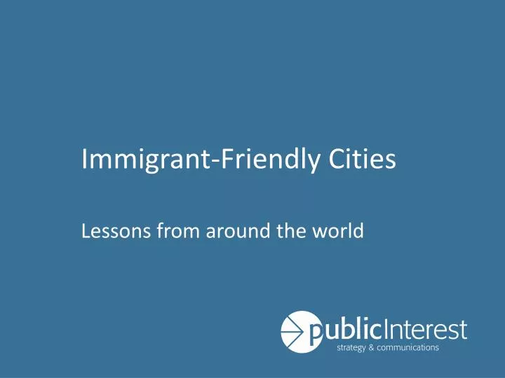 immigrant friendly cities