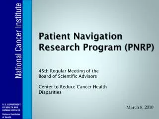 Patient Navigation Research Program (PNRP)
