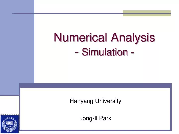 numerical analysis simulation