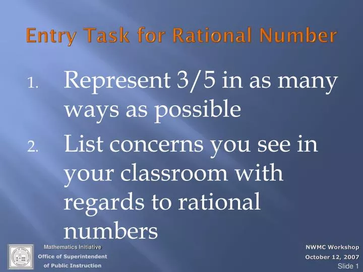 entry task for rational number