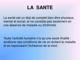 la sante
