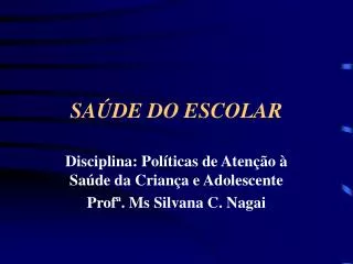 sa de do escolar