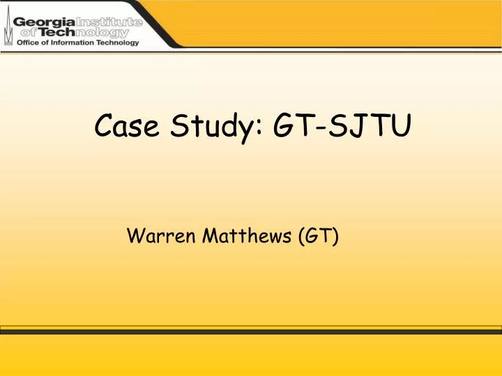 case study gt sjtu