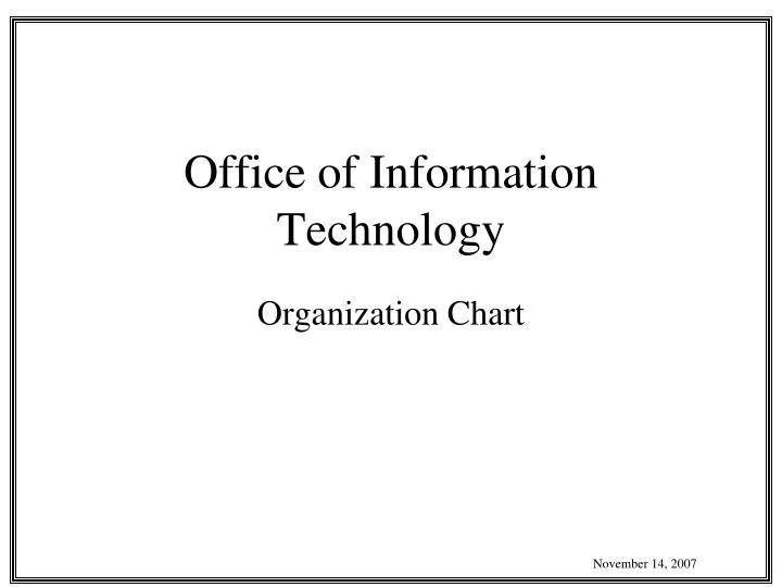 office of information technology