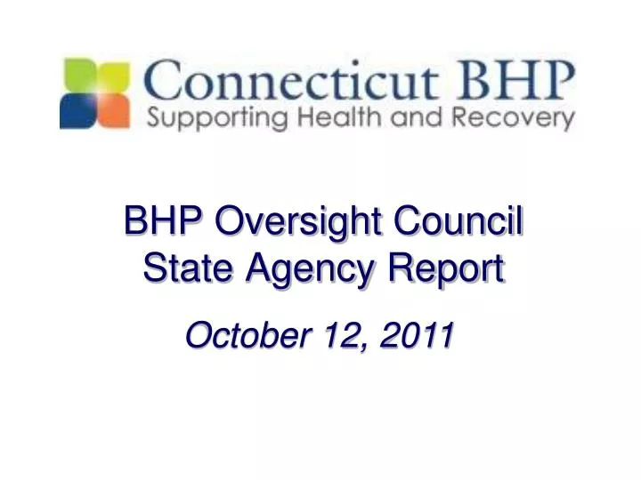 bhp oversight council state agency report