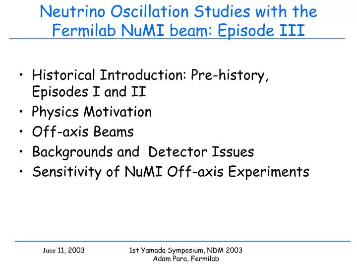 neutrino oscillation studies with the fermilab numi beam episode iii