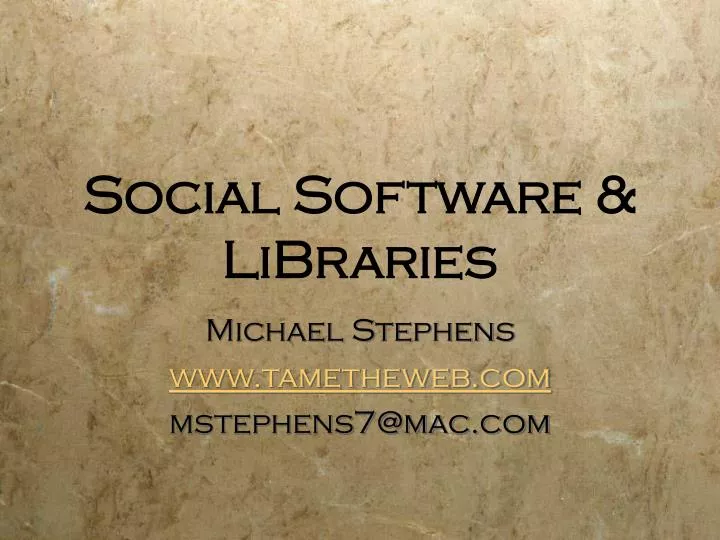 social software libraries