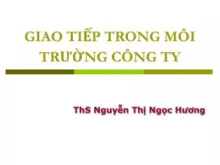 giao ti p trong m i tr ng c ng ty