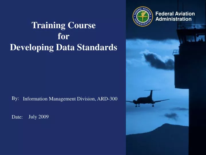 training course for developing data standards