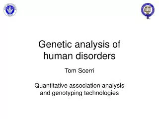 Genetic analysis of human disorders