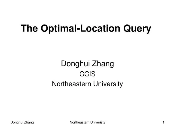 donghui zhang ccis northeastern university